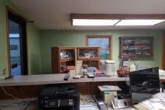 Before: Old flourescent lights