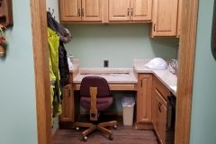 After: Desk & Kitchenette space