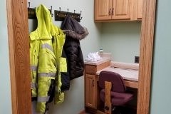 After: Extra desk space and kitchenette