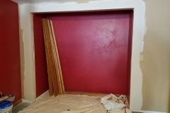 Trim removal and drywall work